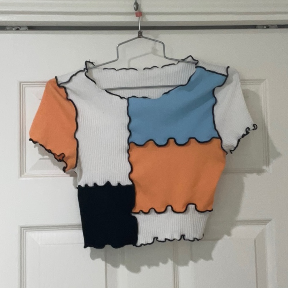 Color Block Crop Top from SHEIN